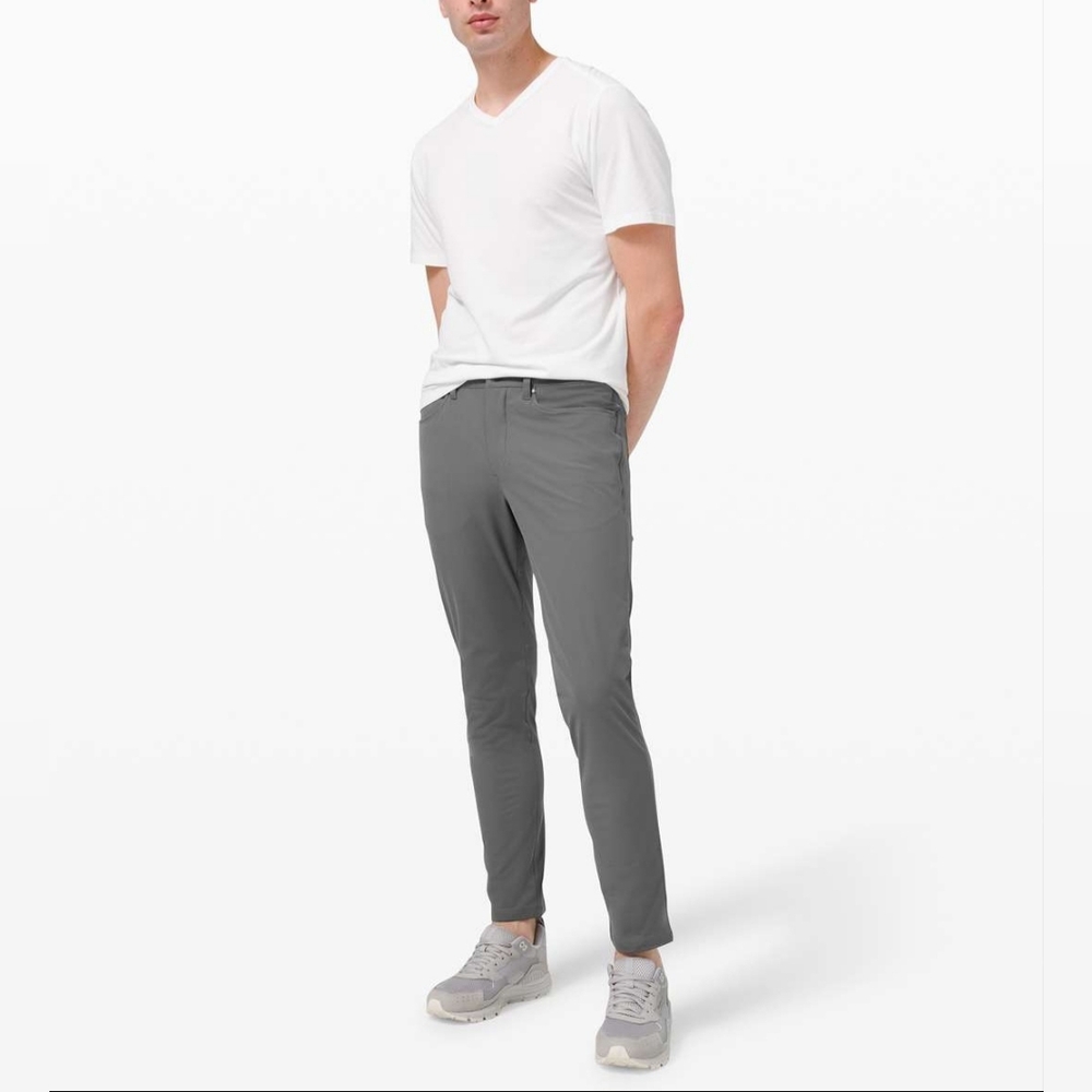 Lululemon ABC Pant Slim 30" Warpstreme Asphalt Grey Size 33 - Picture 16 of 16